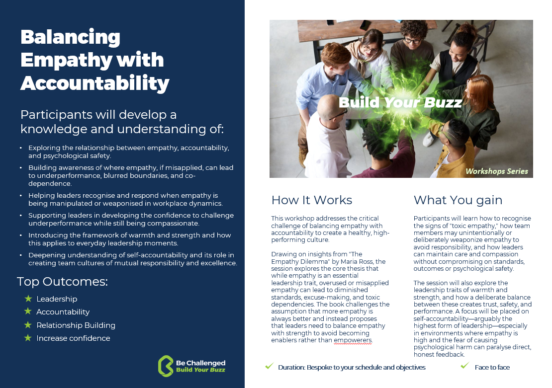 Balancing Empathy with Accountability  — training program by Be Challenged
