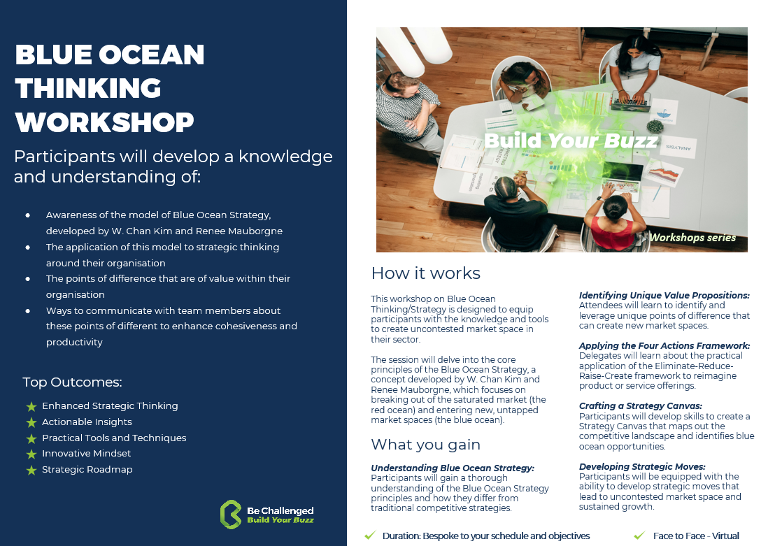 Blue Ocean Thinking Workshop — training program by Be Challenged