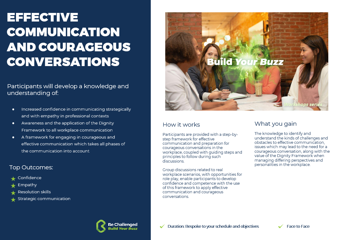 Effective Communication and Courageous Conversations — training program by Be Challenged