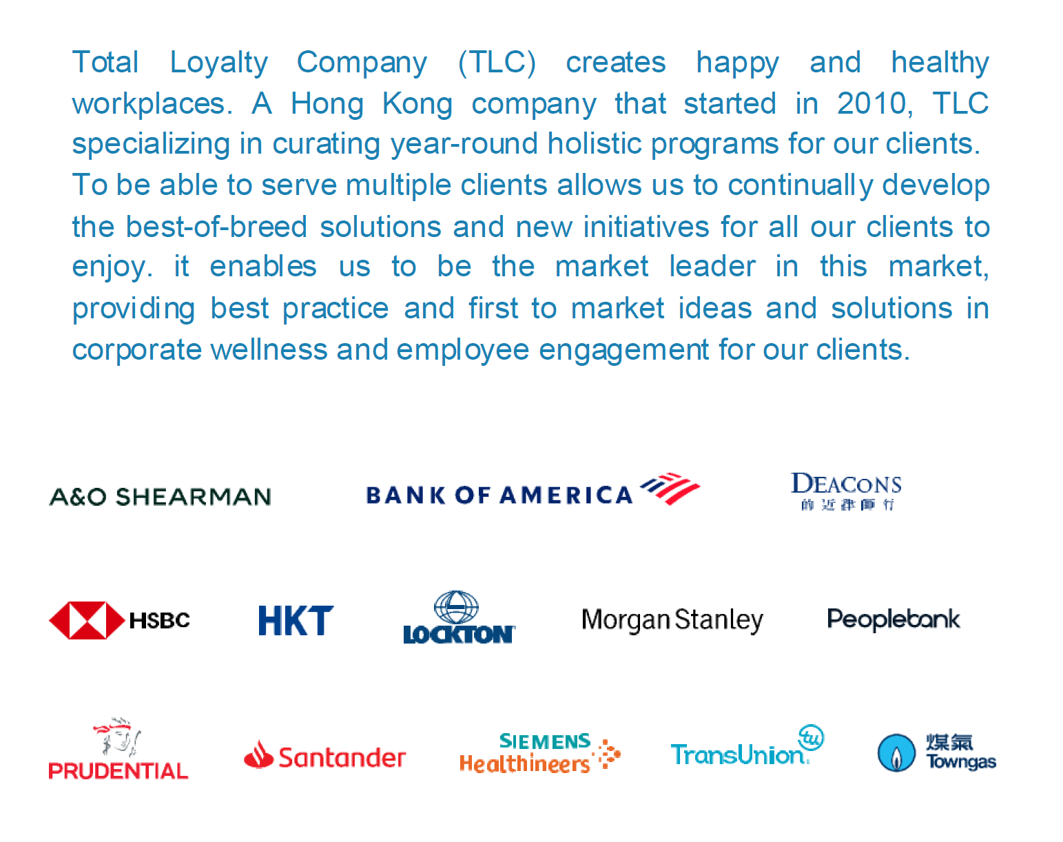 TLC About Us 2026 — Total Loyalty Company corporate client
